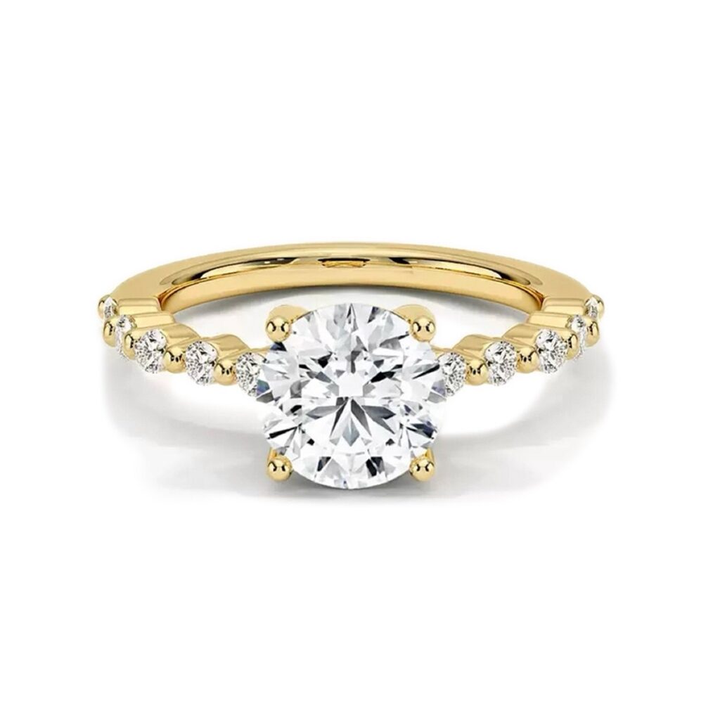 Rosalind Round Moissanite Ring|925 Sterling Silver
