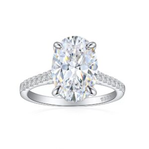 Oval Diamond Ring Pro | 925 Sterling Silver