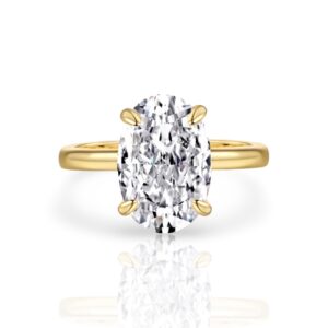 Oval Diamond Ring | 925 Sterling Silver