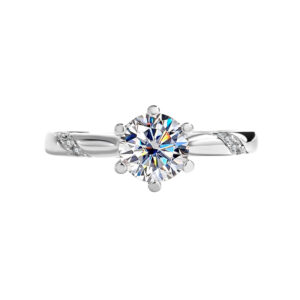 Phoebe Six-Prong Moissanite Ring | 925 Sterling Silver