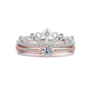 Stella Moissanite Castle Ring | 925 Sterling Silver